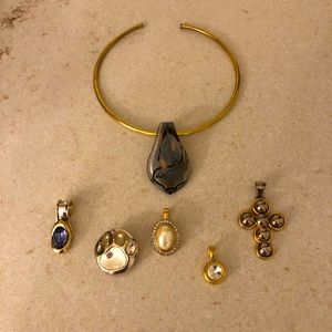 Hanging necklace pendants